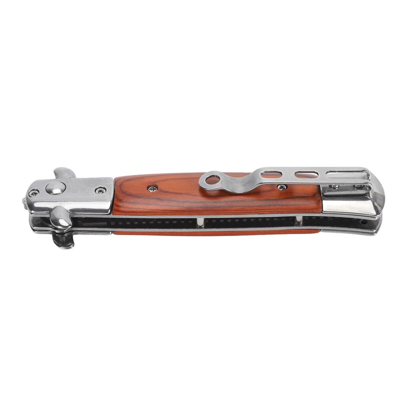 Switchblade Oil Hair Comb Stainless Steel Portable Automatic Spring Folding