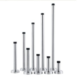 ZPPZ Wall Door Stopper, Stainless Steel Door Stop Wall Mounted Door Stopper, High Performance Stainless Steel Shock Absorber, Rubber Buffer for the Wall, 12 cm