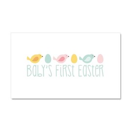 CafePress First Easter Car Magnet 20 X 12 Car Magnet, 20"x 12" Magnetic Door Display