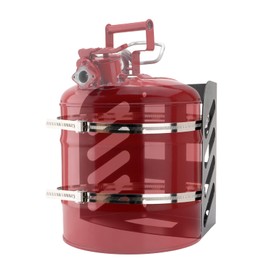 SPARKWHIZ 5 Gallon Gas Can Holder Rack for Type II Type I Safety Gas Can with 2 Stainless Steel Hose Clamp for Trailers, Truck, RV