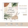 Glawry Boho Bible Verse Shower Curtain 60Wx72L Inches Inspirational Scriptures