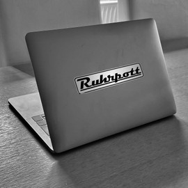 'Sticker "Ruhr – Silver] 15x4 cm _ 108 außenklebend for Car, Truck, Car, Motorcycle, moped, scooter, Roller, Vehicles, UV and Weather Resistant for Washers.