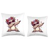 Sloth Heart Shape Sunglasses Dabbing Dance Lover Throw Pillow