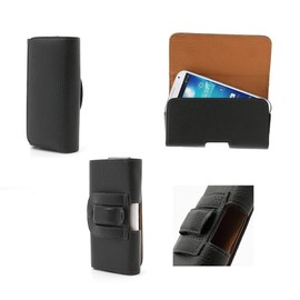 DFV mobile - Case Belt Clip Synthetic Leather horizontal Premium for ARCHOS 50 Oxygen Plus - Black