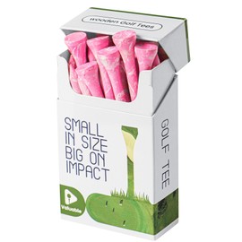 Golf Tees Colorful Painted Wooden Value 18/72/180 Pack, Durable Stylish Bamboo Tees 3 1/4 2 3/4 Inch Long for Golfers, Premium Cool Style Enhanced Visibility for Men Women (Pink-18 Pack, 2 3/4 Inch)