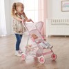 Badger Basket Folding Doll Umbrella Stroller for Dolls Up to
