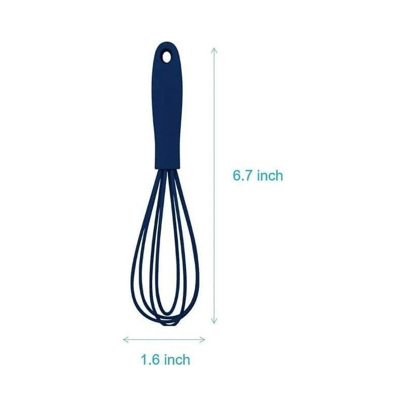 Mini Silicone Whisk Set - Egg Beater and Blender for