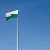 Runesol Saxony Flag for Balcony, 91 x 152 cm, Saxony