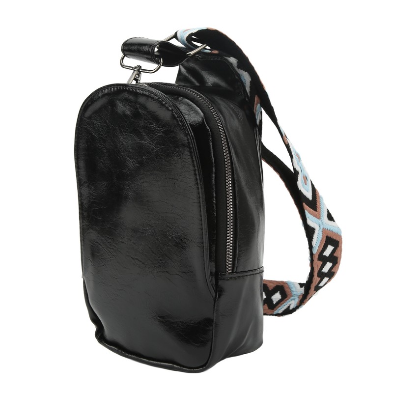 PU Leather Sling Bag Single Strap Shoulder Bag for Outdoor