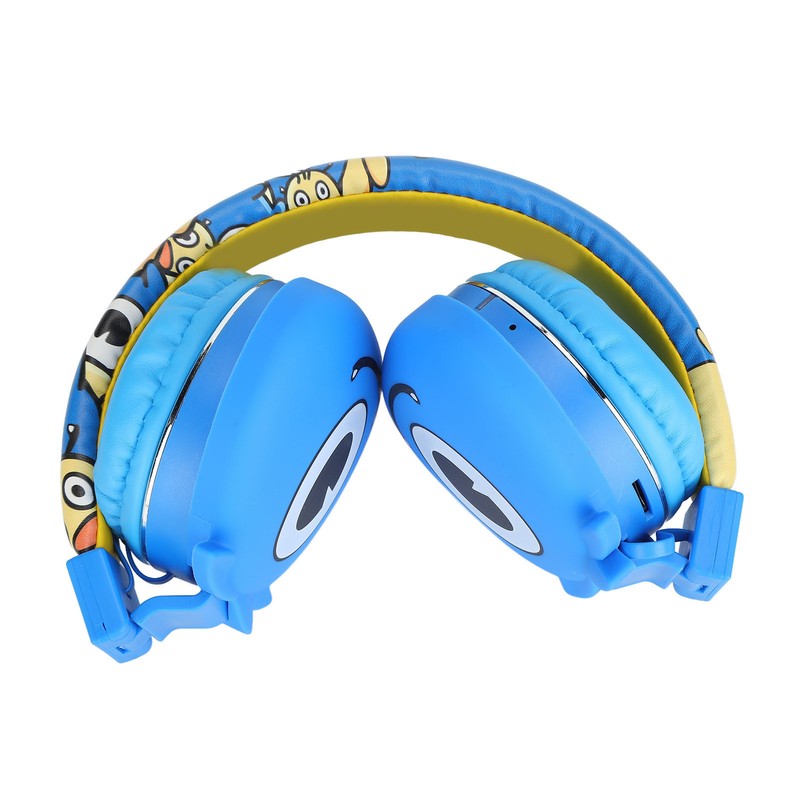 YLFASHION Kids Bluetooth Headphone Cartoon Foldable Adjustable Wireless Headset with