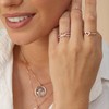 AFFY Infinity Heart Promise Ring Round White Cubic Zirconia Split