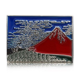 Don Flyee C0057 Tomioka, 306 Scenes, Katsushika Hokusai, Red Fuji; Battle of the Winner, Pin Badge, Pins, Butterfly Clutch, Alloy
