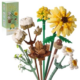 Bloques De Construcción De Ramo De Flores, Flores Artificiales, Juego De Construcción para Adultos, Decoración Única para El Hogar, Regalos de San Valentín, Juguetes Regalos De Cumpleaños