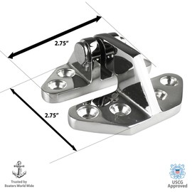 Salty Reef Marine Hardware - Marine Hatch Hinge Heavy Duty 316 Marine Grade Stainless Steel - 2.75" x 2.75"