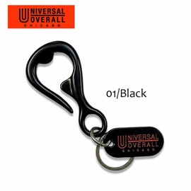 Universal Overalls Key Chain (Brand Logo/Durable), Brand Key Holder (Easy to Remove / Total Length 4.7 inches (120 mm)), Genuine UV189MP, Black