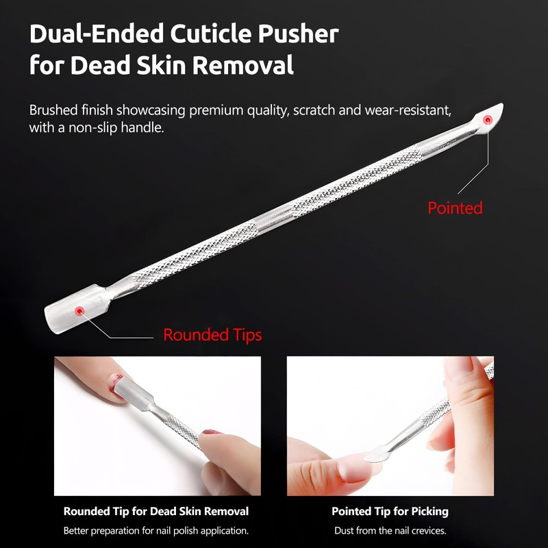 Cuticle Trimmer with Cuticle Pusher - Cuticle Remover Cuticle Nipper