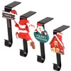 4pcs Christmas Stocking Holders, Santa Claus House Stocking Holders for