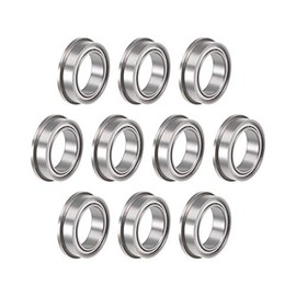 sourcing map F6700ZZ Flanged Ball Bearing 10mmx15mmx4mm Double Shielded Chrome Steel Deep Groove Bearings 10pcs