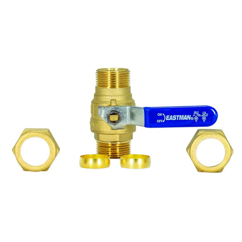 Eastman 20097LF Heavy-Duty Full Port Ball Valve, 3/4 inch Compression