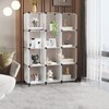 AWTATOS Cube Storage Organizer Storage 12 Cube Bookshelf DIY Plastic