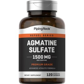 Piping Rock Agmatine Sulfate Capsules 1500 mg | 120 Count | Non-GMO, Gluten Free Supplement