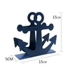 Funly mee Vintage Blue Metal Nautical Anchor Napkin Holder (Blue)