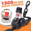 4Pcs Retractable Ratchet Straps, 10 Feet Heavy Duty Auto-Self Retracting