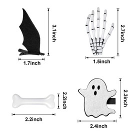 20 horquillas para el pelo con forma de murciélago, horquilla de hueso para el pelo