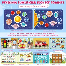 MikiddyToys Traffic Busy Book - Educational & Engaging Busy Book for Toddlers, Ages 2-5, Features Colour Recognition & Counting with Friendly Traffic Illustrations, Travel-Friendly Educational Toys