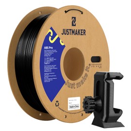 JUSTMAKER ABS PRO (ABS+) 3D Printer Filament, Upgraded Strength Heat Resistant Filament, Cardboard Spool, Dimensional Accuracy +/-0.03mm, 1.75mm, 1 kg (2.2 lbs), Black