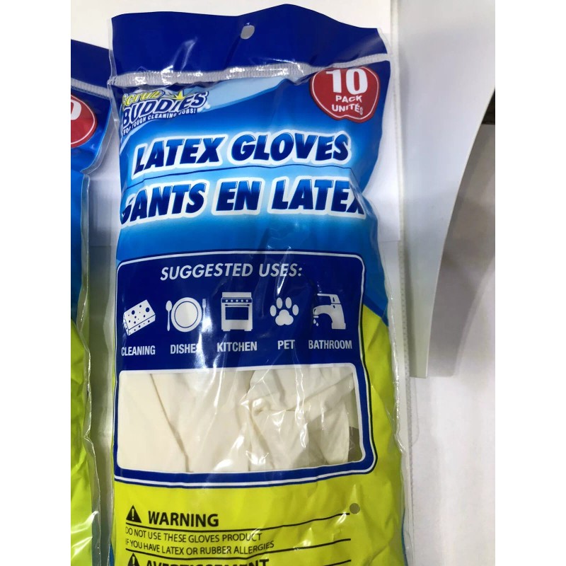 Scrub Buddies Latex Gloves, 10-ct. 2pk Great For Cleaning