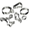 R&M International Football Cookie Cutters, 2 Footballs, Player, Helmet, Cheerleader,