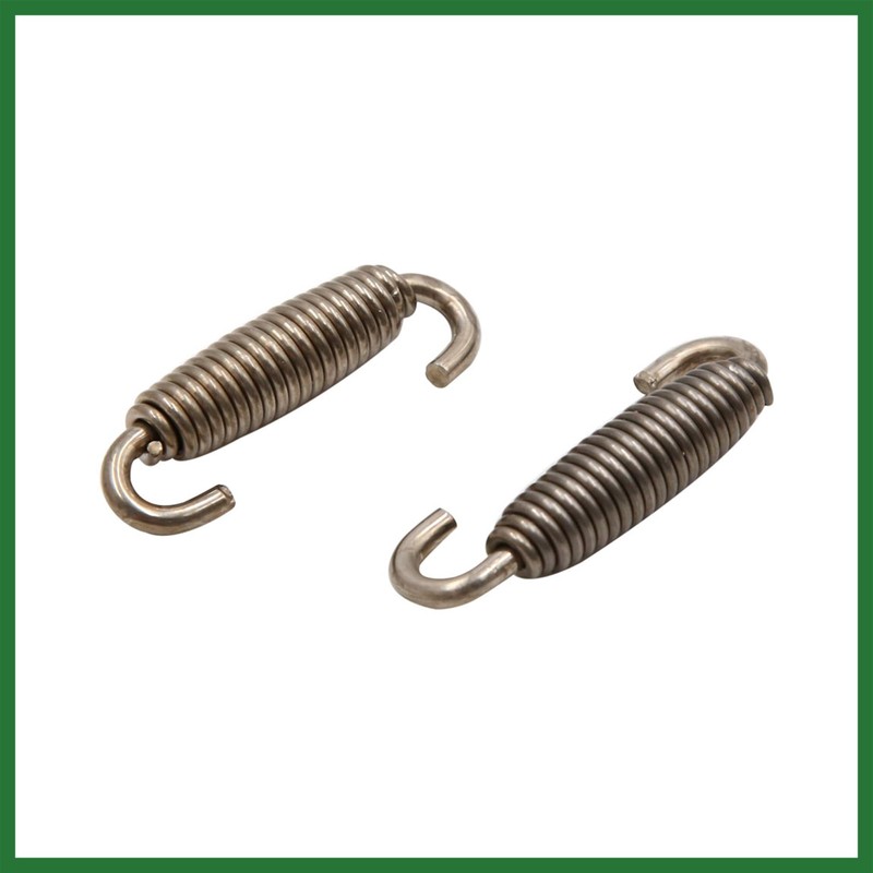 Motoforti 10pcs Silver Tone Motorcycle Exhaust Pipe Muffler Springs Swivel