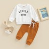 Sprifallbaby Toddler Newborn Baby Boy Outfits Crewneck Long Sleeve Letter