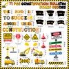 Honoson 71 Pcs Construction Bulletin Board Decorations Road to Success