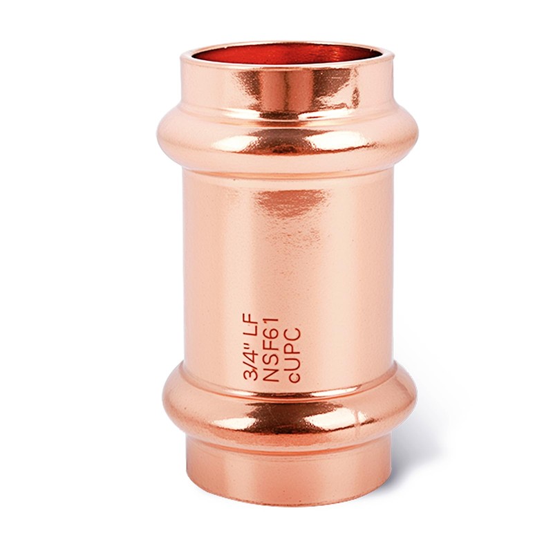 (WDAISY 10 Pack) 3/4" Copper Press Coupling with Stop –