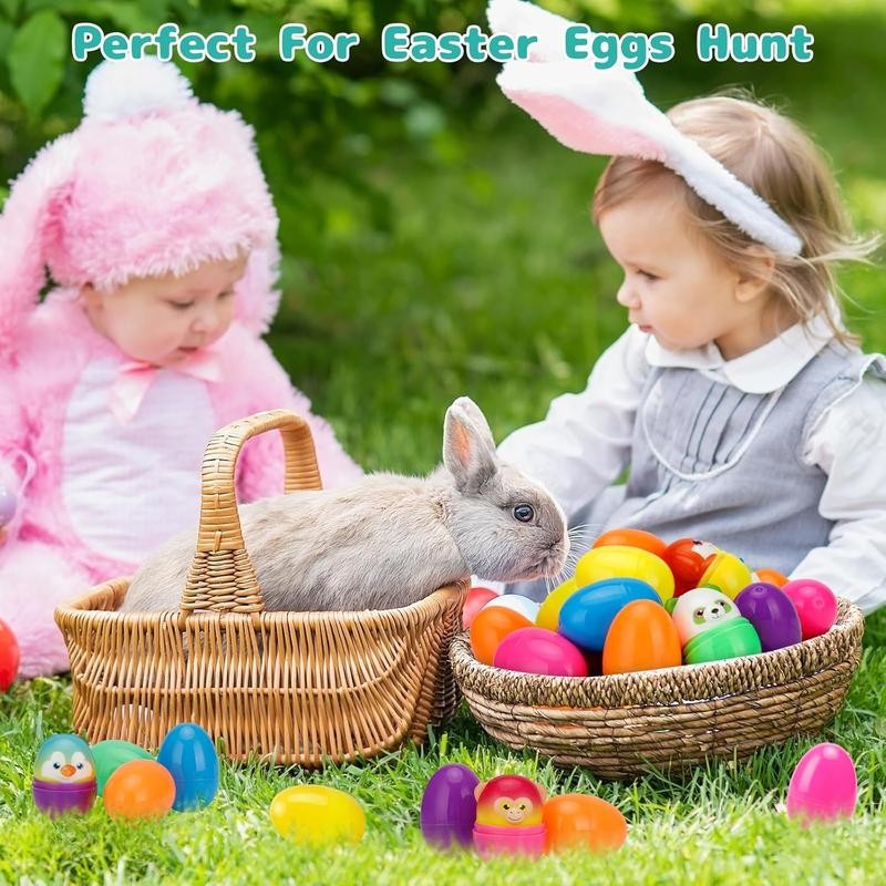 Easter Gift 20 Pack Prefilled Easter Eggs with Animals Squishy