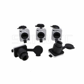 SZRMCC RJ45 Panel Mount Connector Cat5e RJ45 Ethernet Female LAN Module Bulkhead Panel Mount Coupler IP65 Waterproof Connector Socket with DustCap
