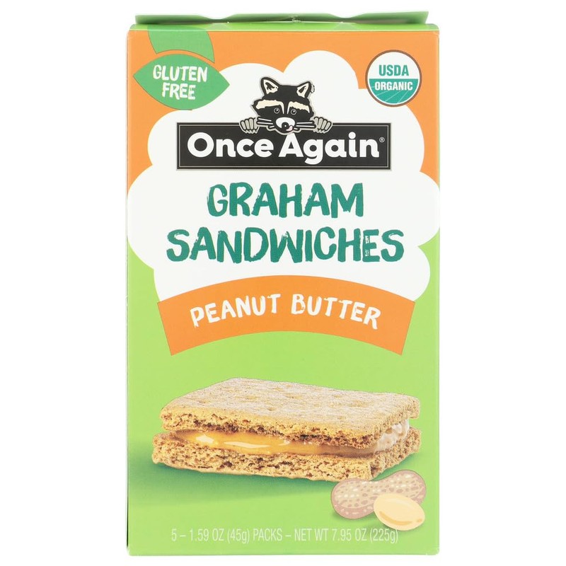 ONCE AGAIN Organic Peanut Butter Graham Sandwiches Multi-Pack, 1.59 OZ