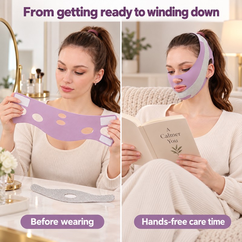 Face-Lift With Sleep Face V Shaper Facial Slimming Bandage Relaxation