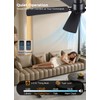 JSAITEE 52Inch Flush Mount Ceiling Fan with Lights Low Profile