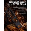 TIKIDESIGN Titanium Zip Zipper, Pack of 2 Zip Pendants, Removable