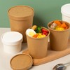 Zentriqlla 60 Pack 12 oz Kraft Paper Soup Containers with