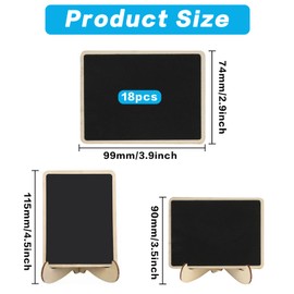 18 Chalkboards Small with Stand, Mini Small Boards for Labelling, Small Chalkboard Stand, Mini Chalkboards, Price Tags, Stand, Small Buffet Signs, Place Cards, Wedding Chalkboards