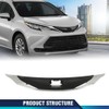 PIT66 Front Bumper Hood Grille Compatible with Toyota Sienna 2021