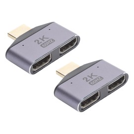 Divisor HDMI, Adaptador HDMI Bidireccional 1 Entrada 2 Salida 2K 60 Hz, Transmisión de Datos Compatible con 8 Gbps, Divisor Portátil para Computadora PC para para XBoxOne