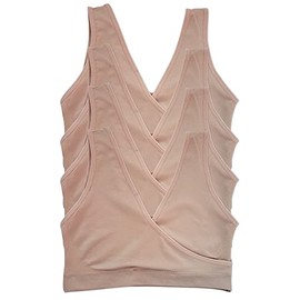 Caramel Cantina 4 Pack Nursing Maternity Women’s Sleep Comfort Bralette Bra (X-Large, 4PK Praline)