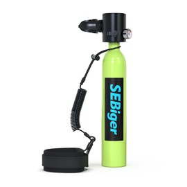 SEBiger Diving Tank with DOT Certification Reusable Scuba 0.5L Pony Bottle Support Up to 10 Minutes Dive Time Diving Cylinder Suitable for Underwater Work/Underwater Recreation(No Inflation Equipment)