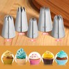 EBLLPA 1A#1E#1C#356#9FT# Large Icing Piping Tips Set 5PCS Cupcake Decorating