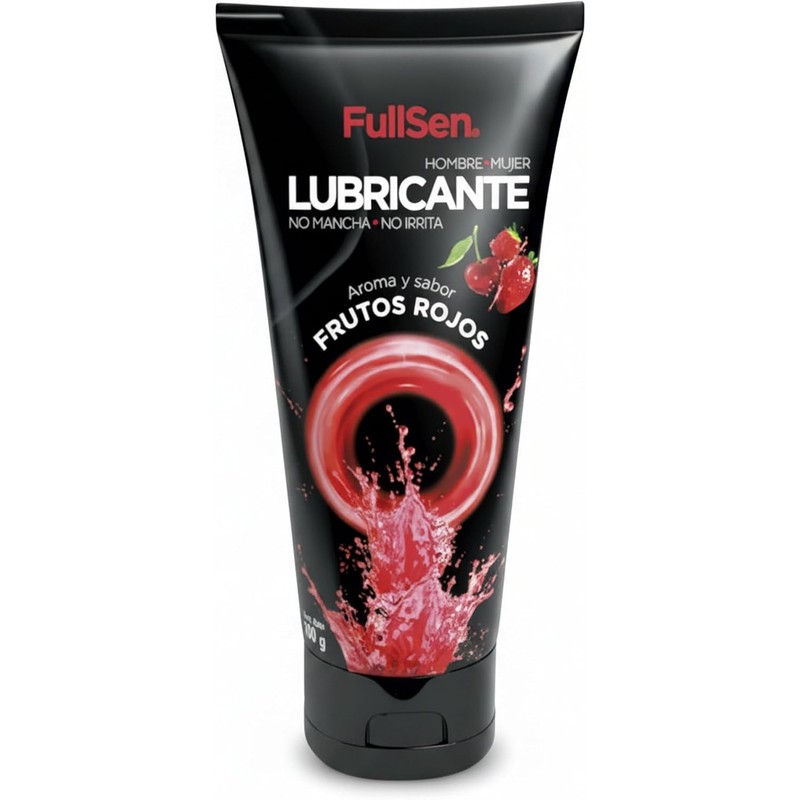 FullSen Lubricante Base Agua Frutos Rojos 100 g Gel Transparente